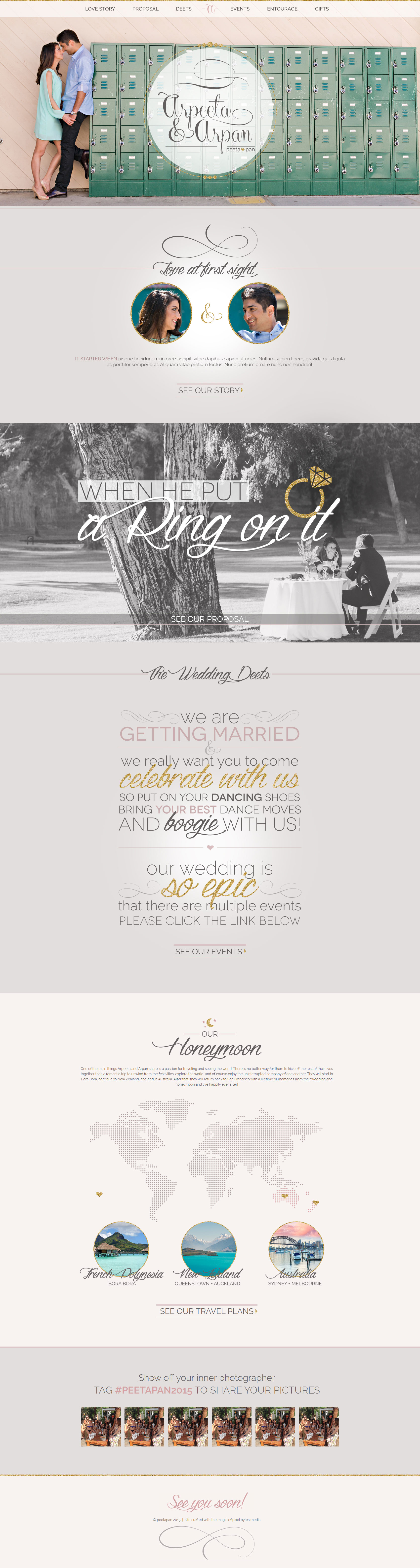 Wedding Website Design with multi-event RSVP