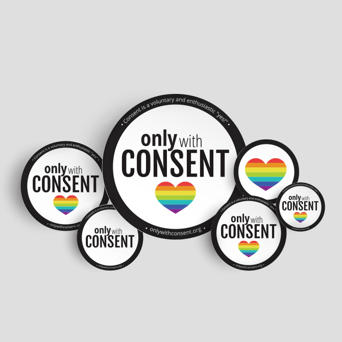 Sticker Designs for Only With Consent